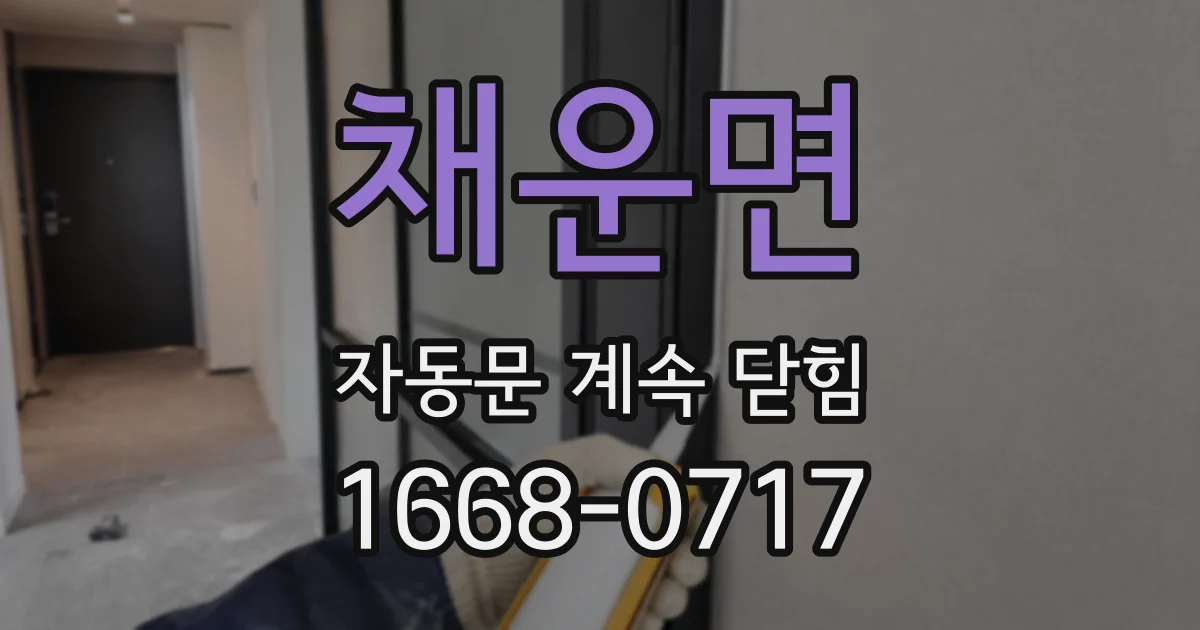 채운면 자동문 계속 닫힘