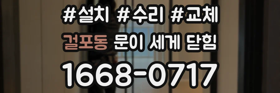 걸포동 문이 세게 닫힘