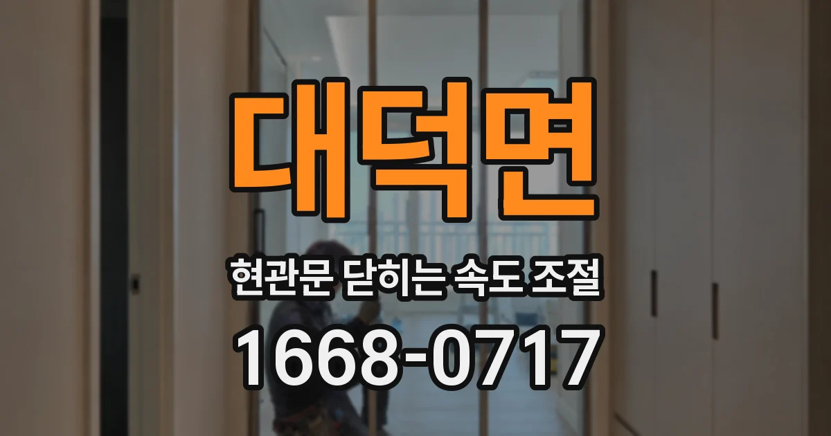대덕면 현관문 닫히는 속도 조절