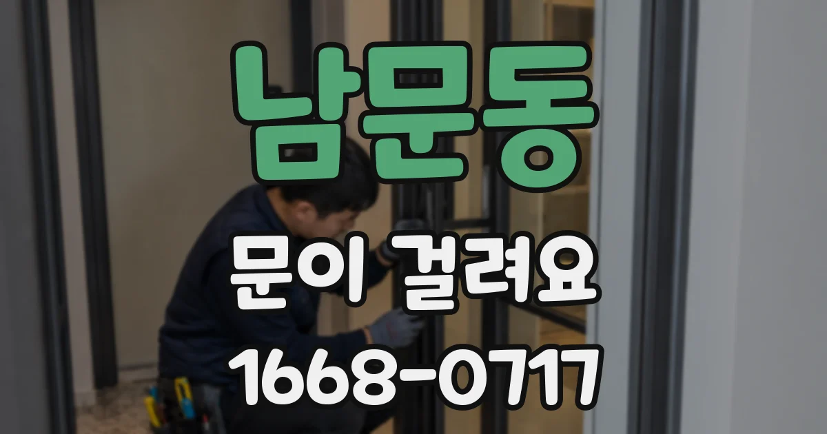 남문동 문이 걸려요