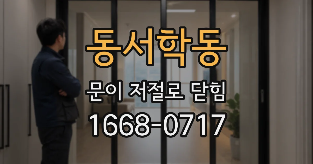 동서학동 문이 저절로 닫힘
