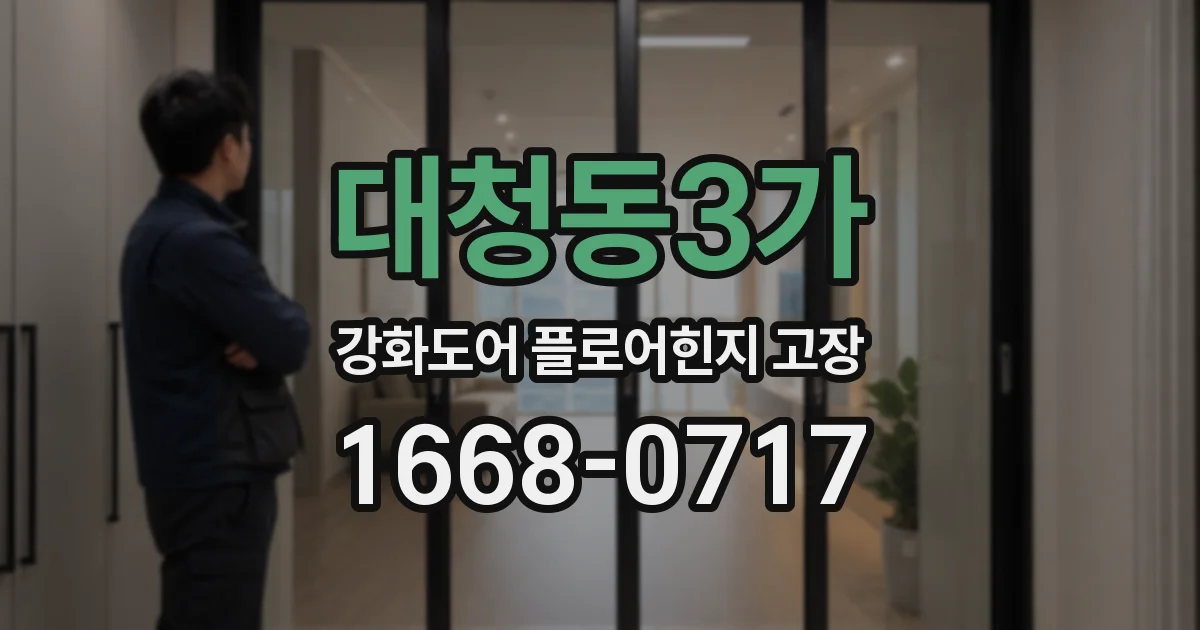 대청동3가 강화도어 플로어힌지 고장