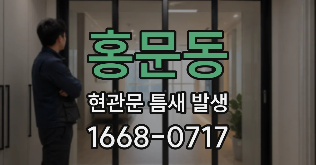 홍문동 현관문 틈새 발생
