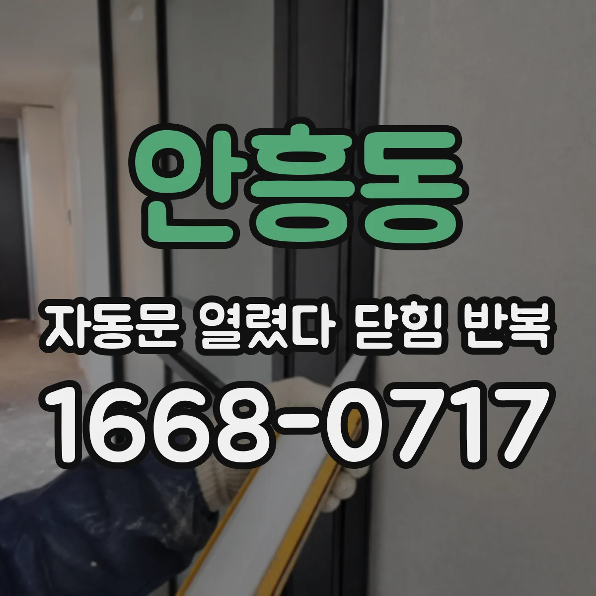 안흥동 자동문 열렸다 닫힘 반복