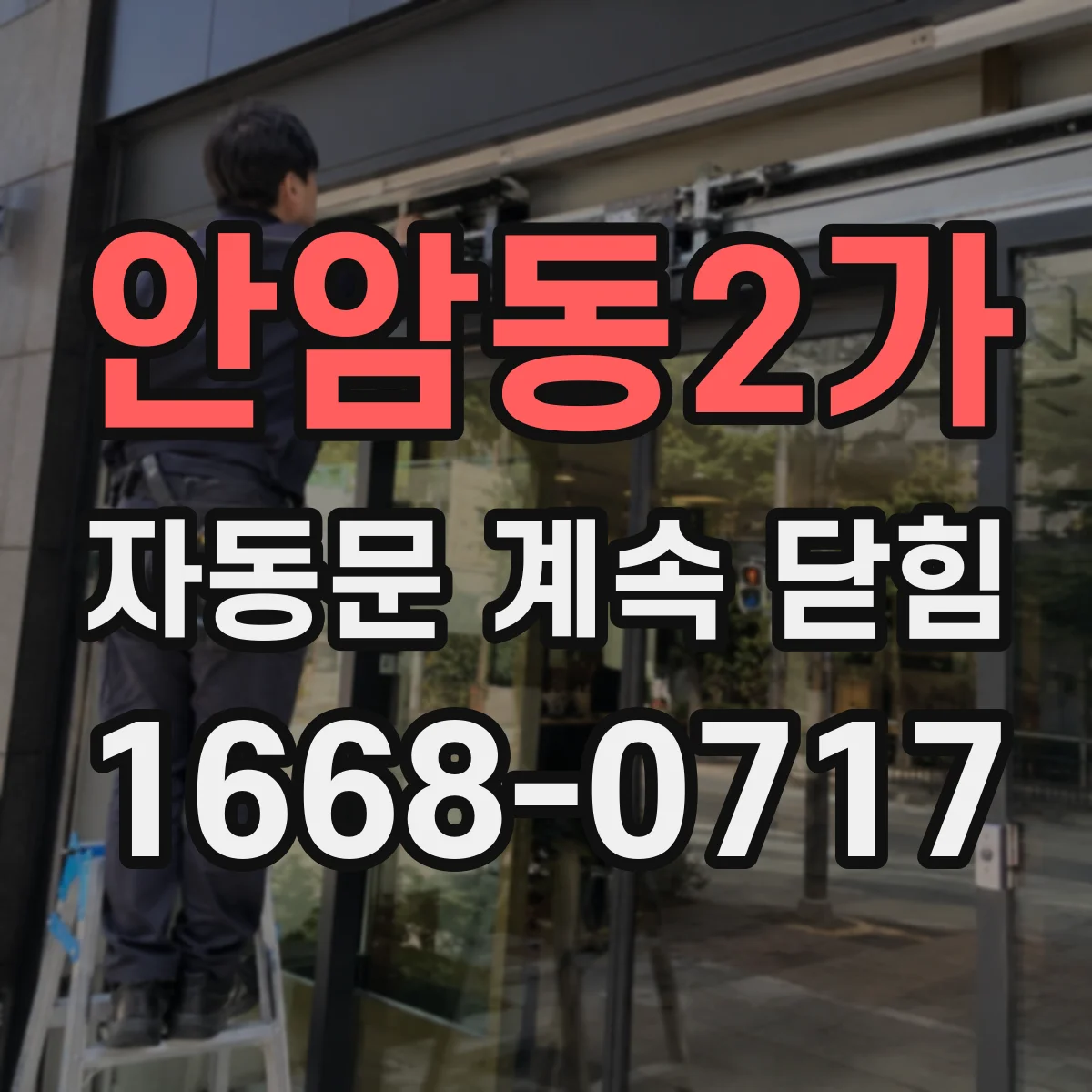 안암동2가 자동문 계속 닫힘