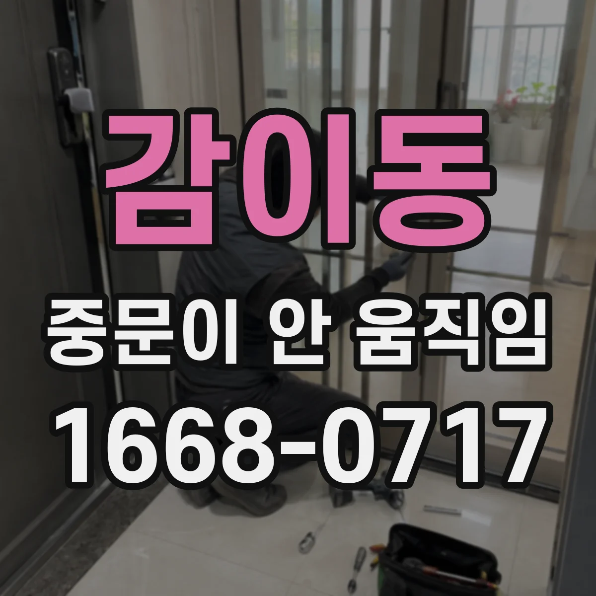 감이동 중문이 안 움직임