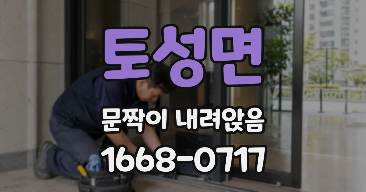 토성면 문짝이 내려앉음