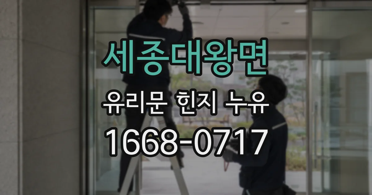 세종대왕면 유리문 힌지 누유