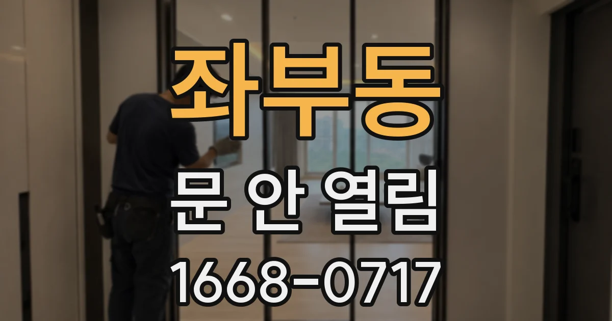 좌부동 문 안 열림