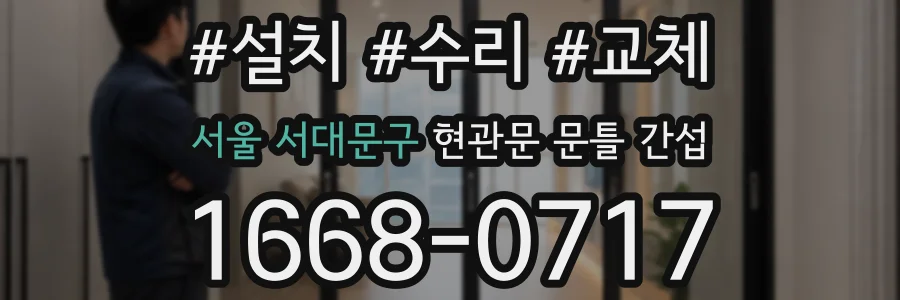 서울 서대문구 현관문 문틀 간섭