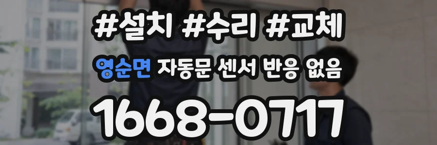 영순면 자동문 센서 반응 없음