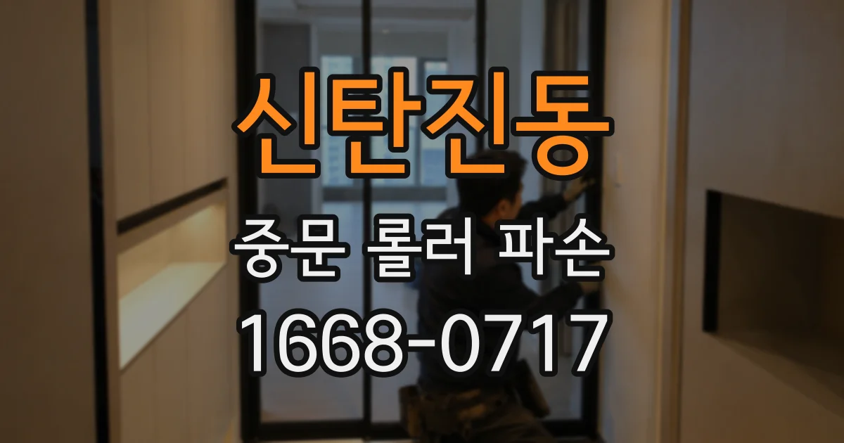신탄진동 중문 롤러 파손