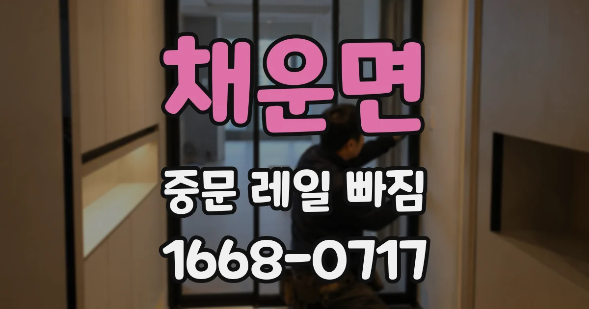 채운면 중문 레일 빠짐