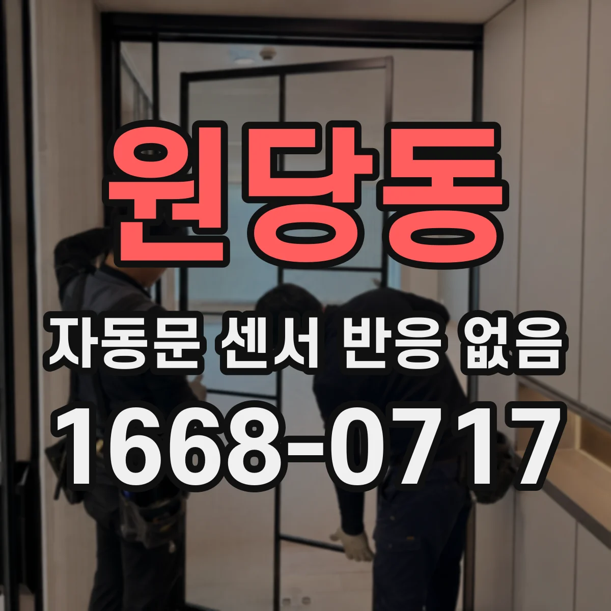 원당동 자동문 센서 반응 없음