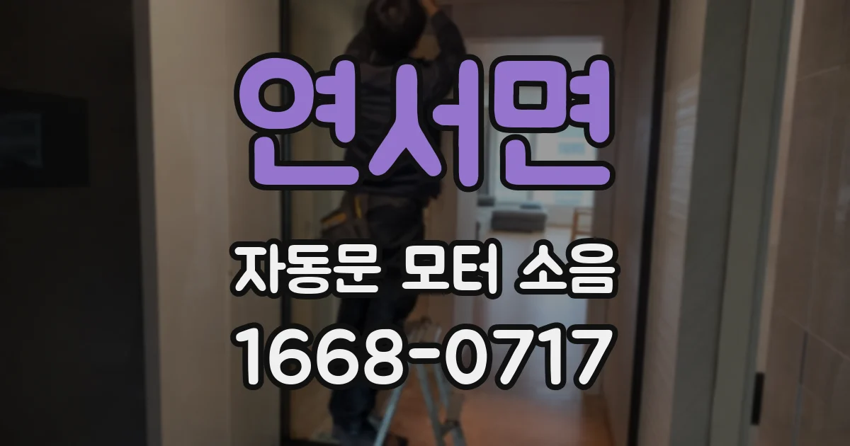 연서면 자동문 모터 소음