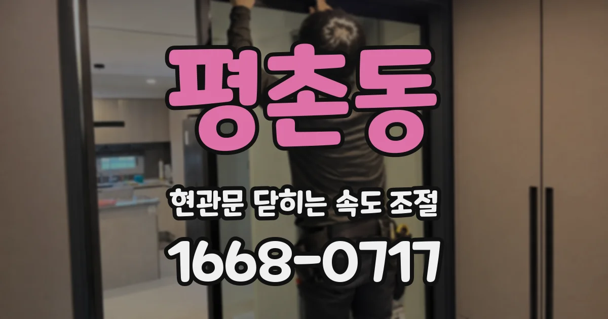 평촌동 현관문 닫히는 속도 조절
