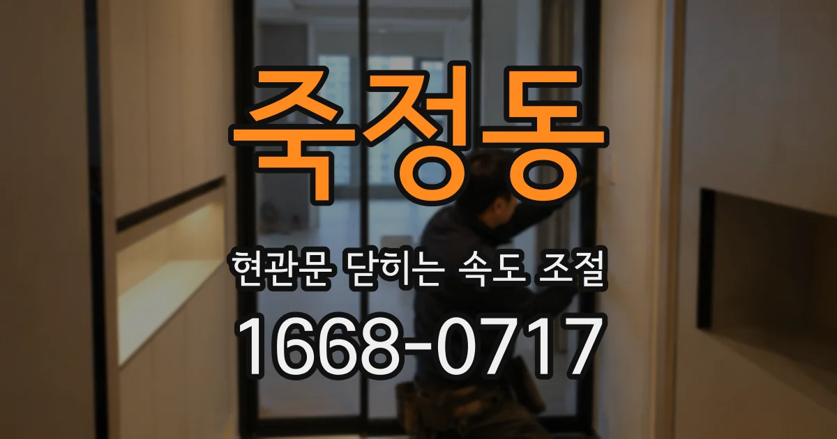 죽정동 현관문 닫히는 속도 조절