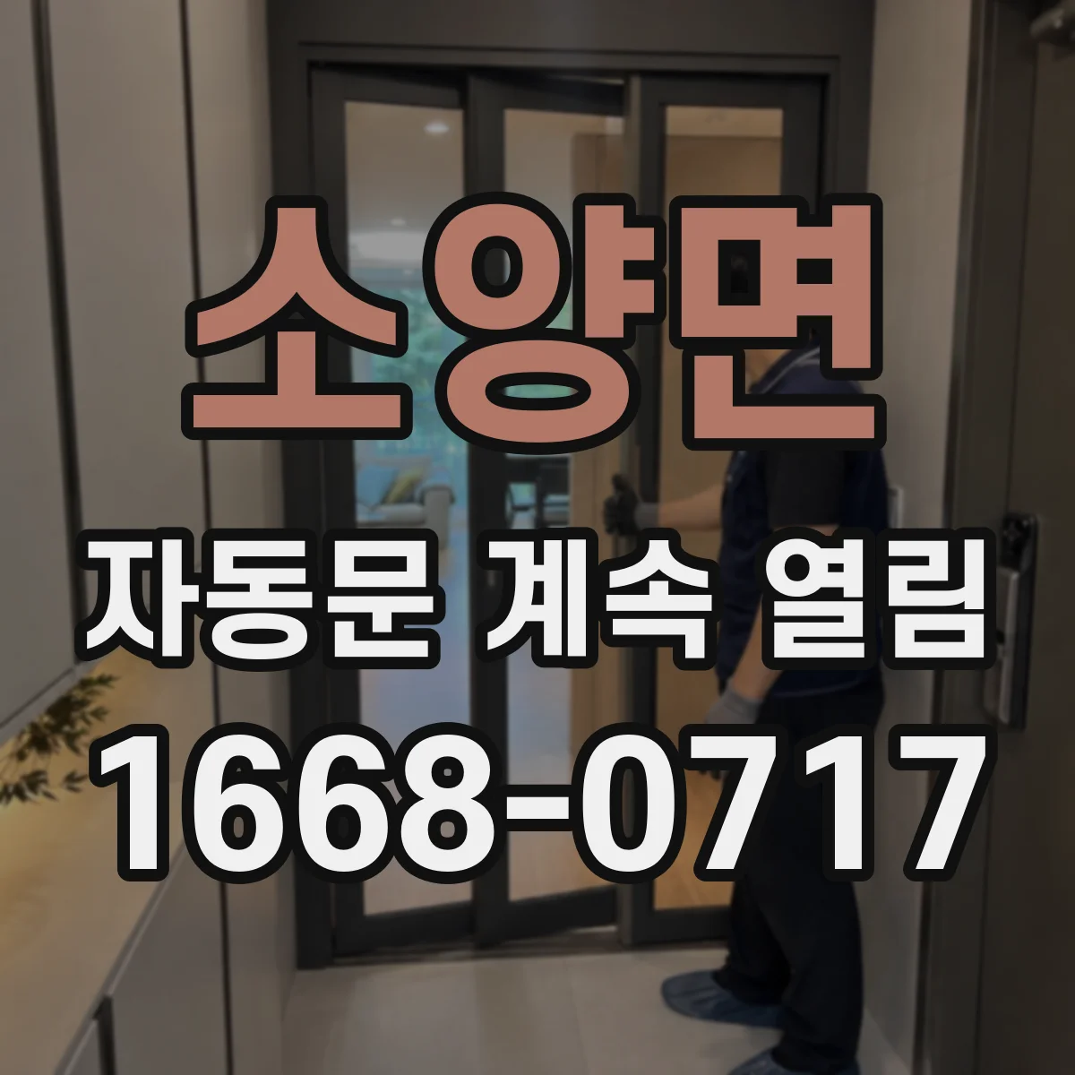 소양면 자동문 계속 열림