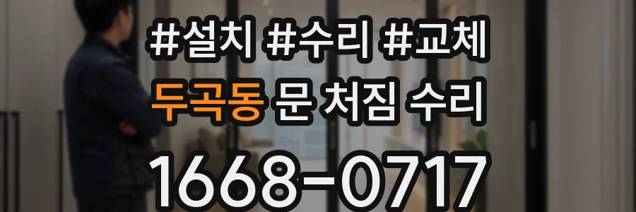 두곡동 문 처짐 수리