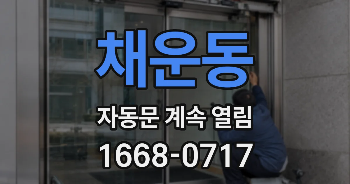 채운동 자동문 계속 열림