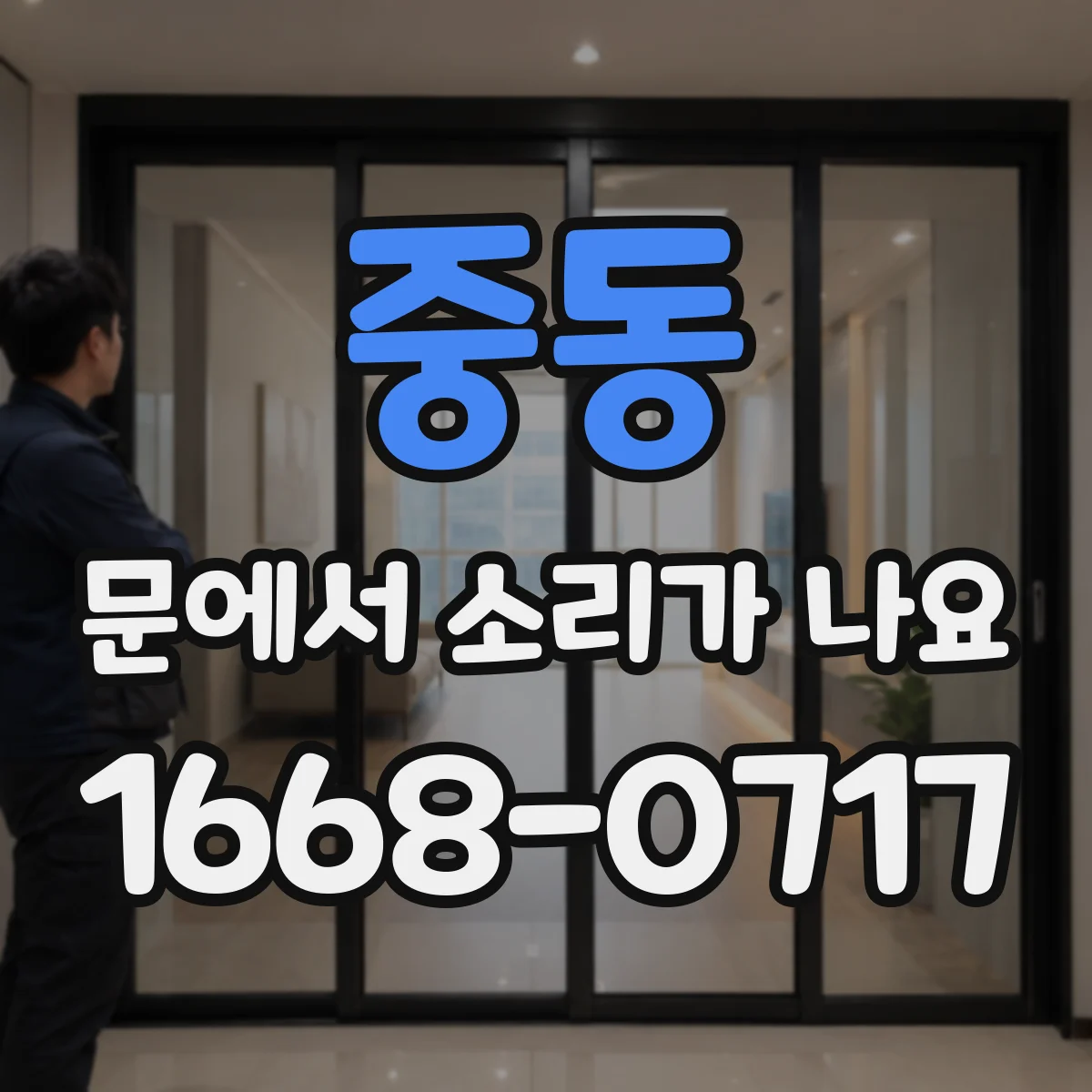 중동 문에서 소리가 나요