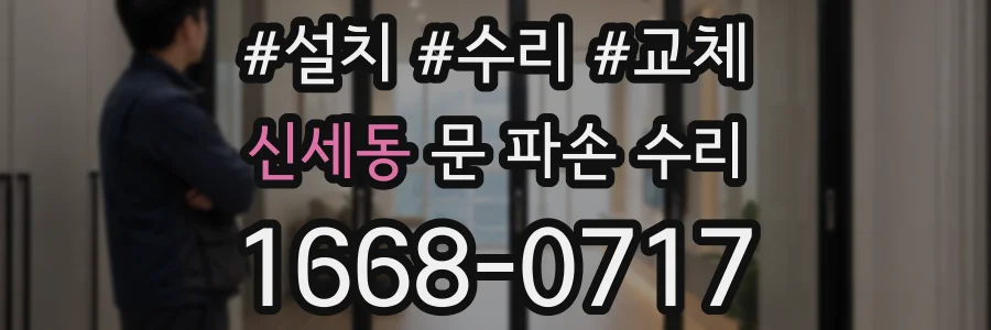 신세동 문 파손 수리