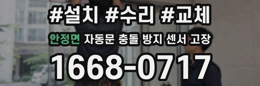 안정면 자동문 충돌 방지 센서 고장