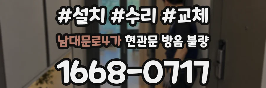 남대문로4가 현관문 방음 불량