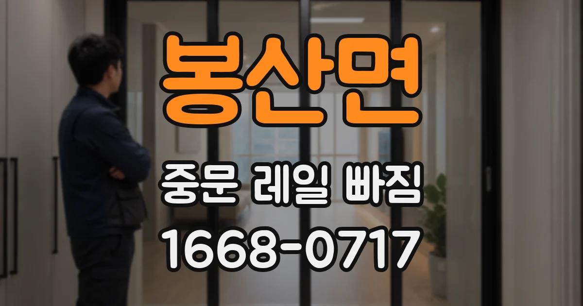 봉산면 중문 레일 빠짐