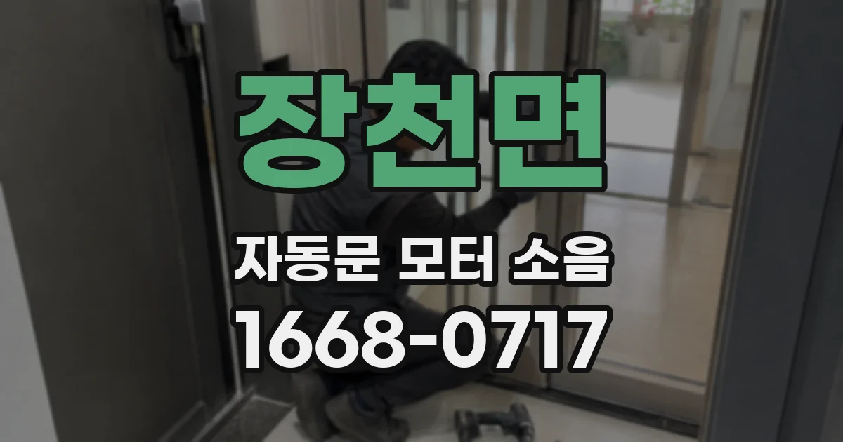 장천면 자동문 모터 소음