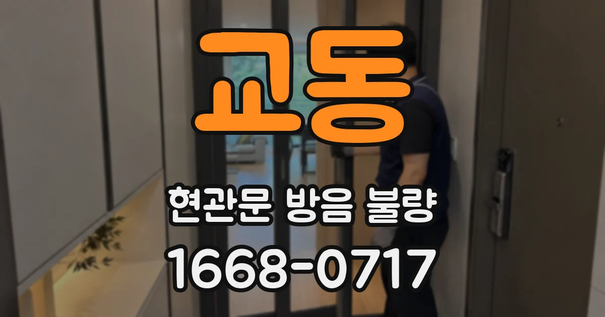 교동 현관문 방음 불량