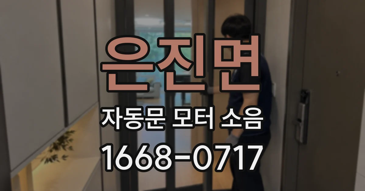 은진면 자동문 모터 소음
