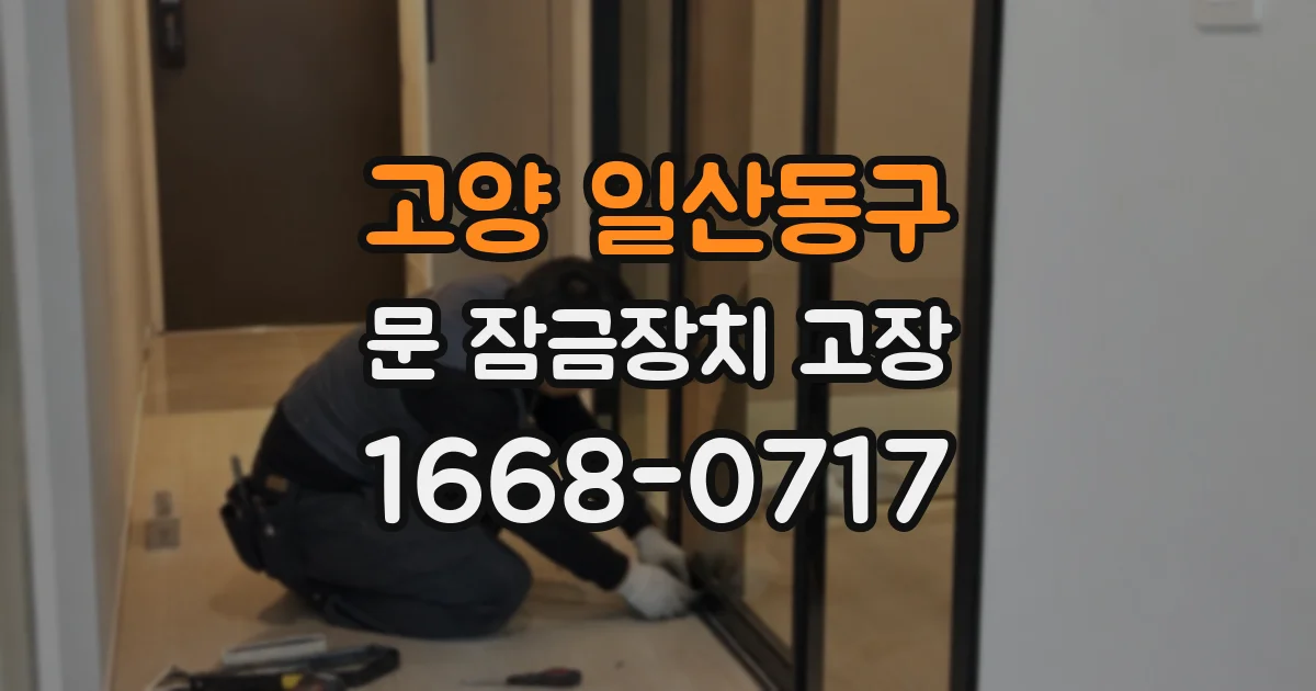 고양 일산동구 문 잠금장치 고장