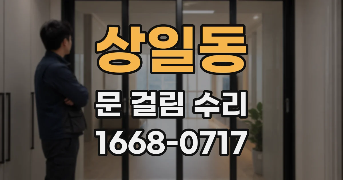 상일동 문 걸림 수리