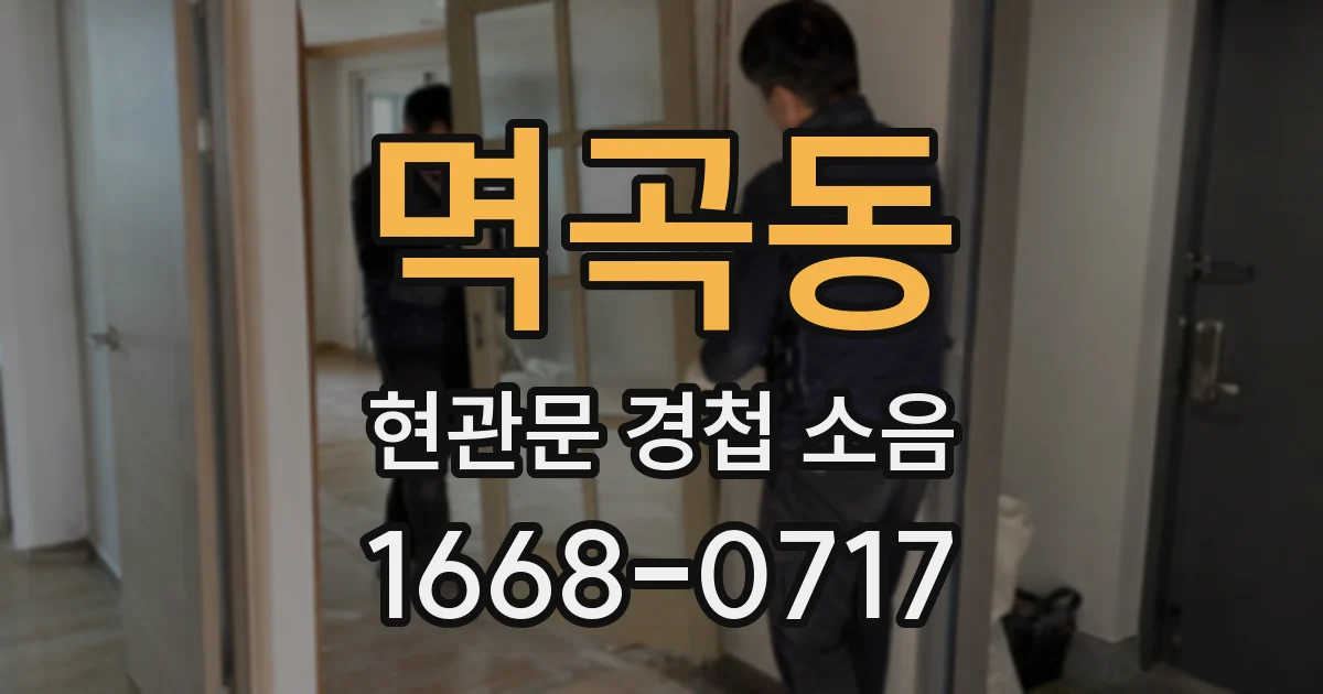 멱곡동 현관문 경첩 소음