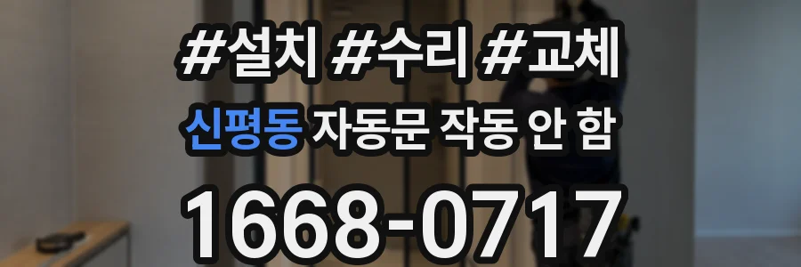 신평동 자동문 작동 안 함