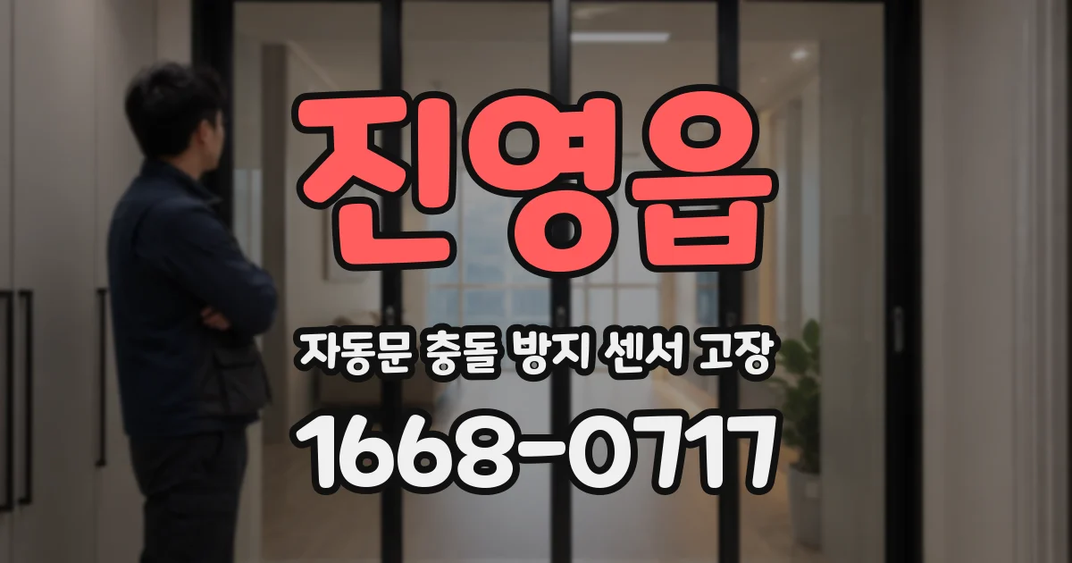 진영읍 자동문 충돌 방지 센서 고장