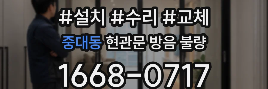 중대동 현관문 방음 불량