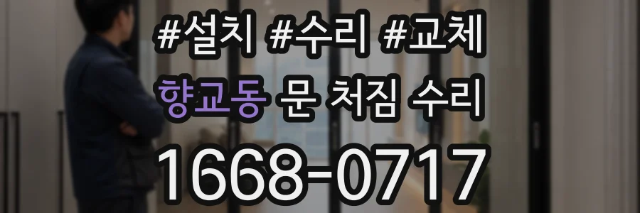 향교동 문 처짐 수리