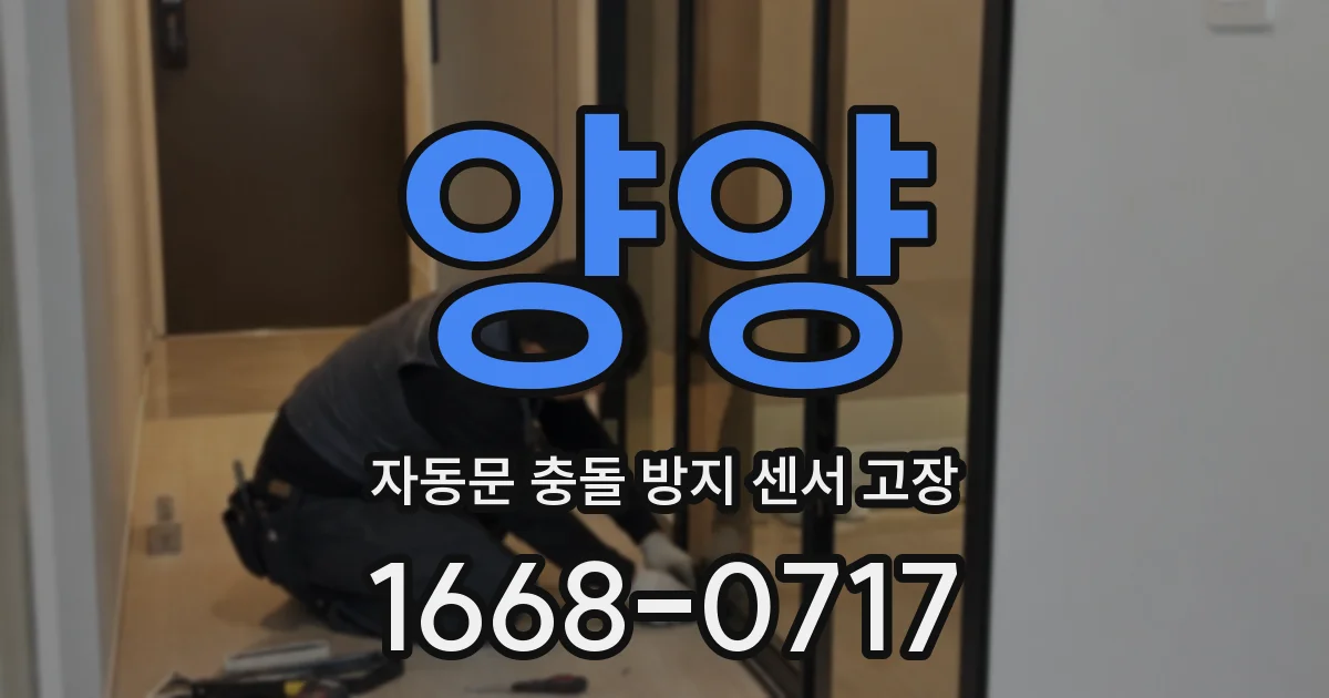 양양 자동문 충돌 방지 센서 고장