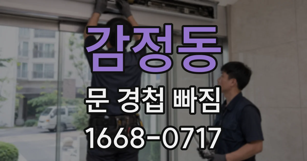 감정동 문 경첩 빠짐