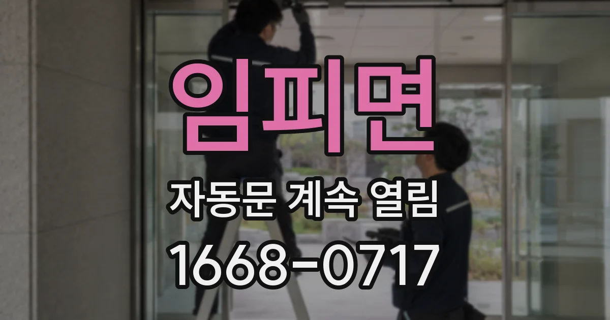 임피면 자동문 계속 열림