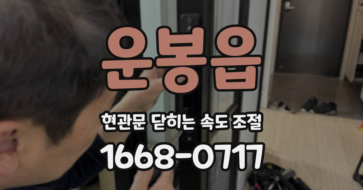 운봉읍 현관문 닫히는 속도 조절