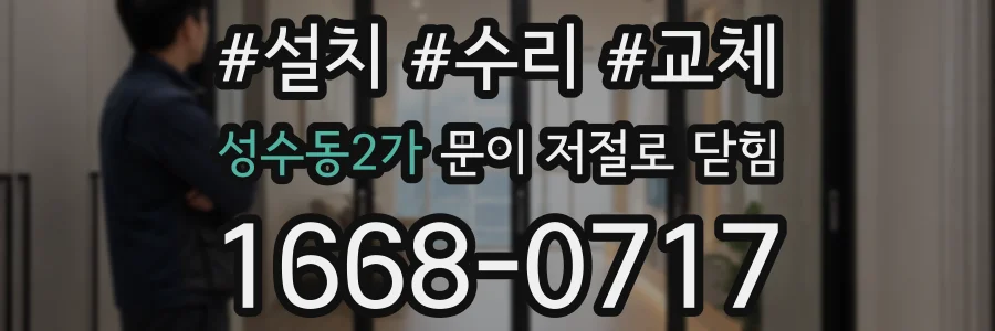 성수동2가 문이 저절로 닫힘