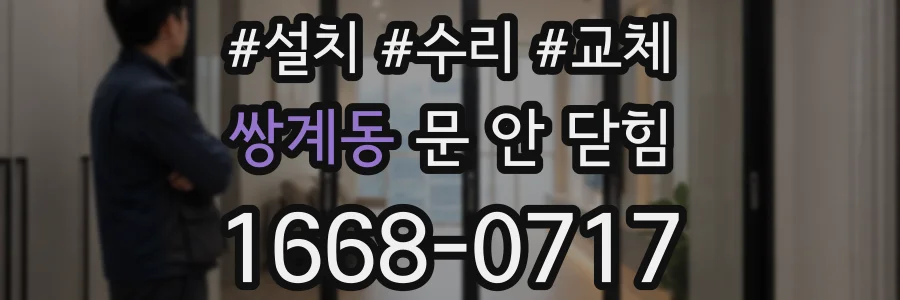 쌍계동 문 안 닫힘