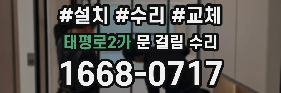 태평로2가 문 걸림 수리