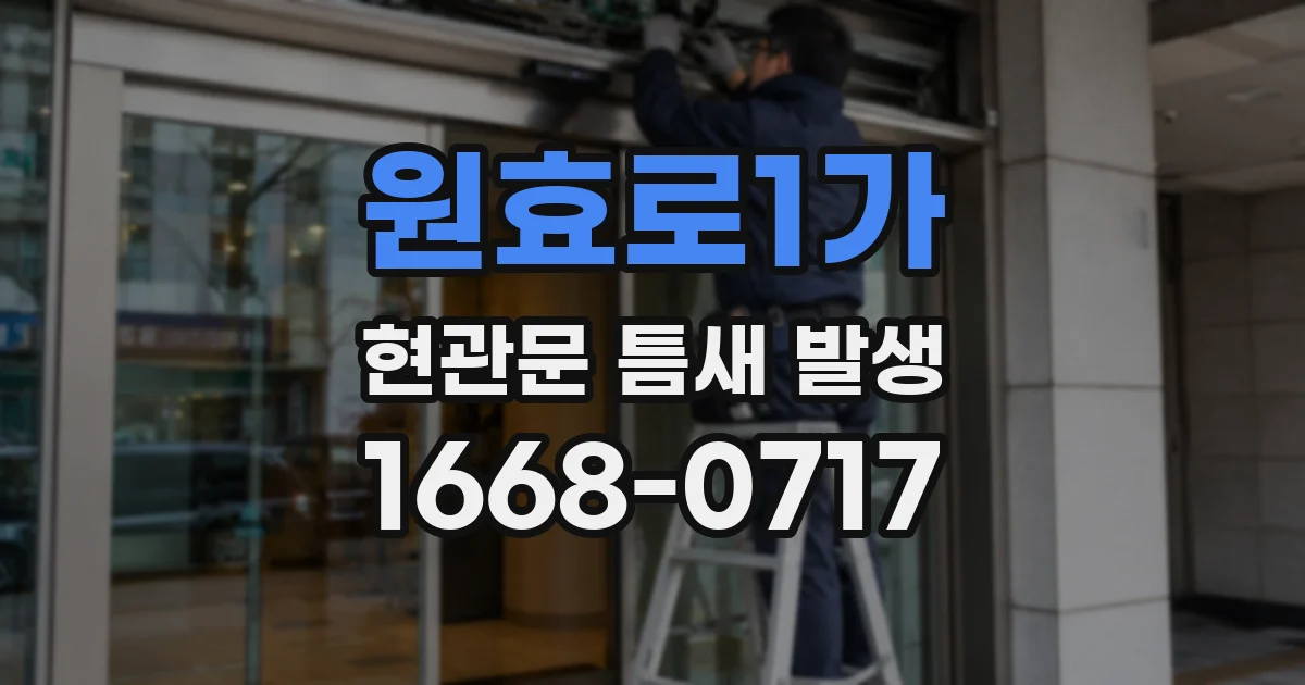 원효로1가 현관문 틈새 발생