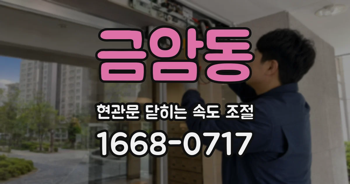 금암동 현관문 닫히는 속도 조절