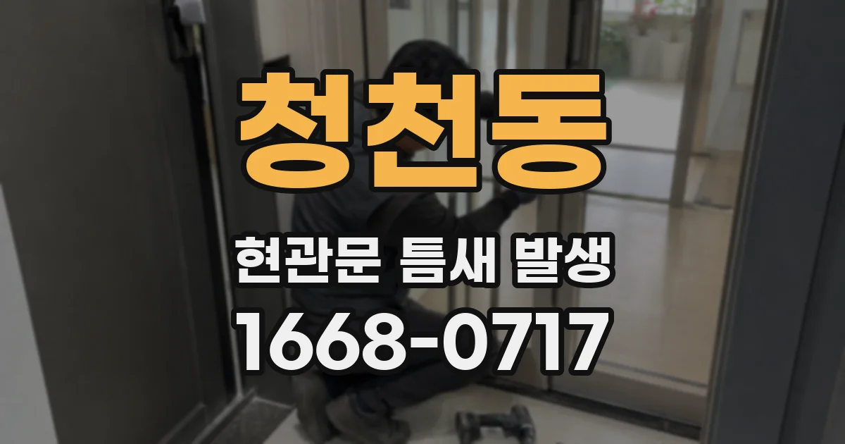 청천동 현관문 틈새 발생