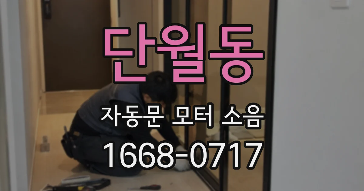 단월동 자동문 모터 소음
